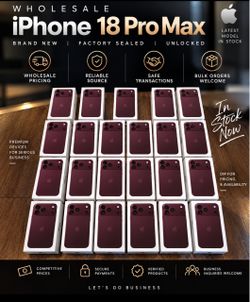 IPhone 18 Pro Max - Burgundy, 2TB, Unlocked