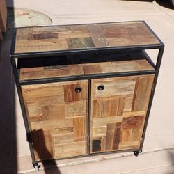 Reclaimed Wood 2 Door Console Table Cabinet