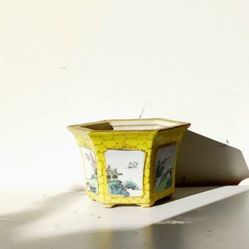 Vintage Porcelain Asian Theme Plant Planter/ Plant Pot/ Flower Pot Patio Garden 