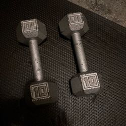 Steel 10 LB Dumbbells
