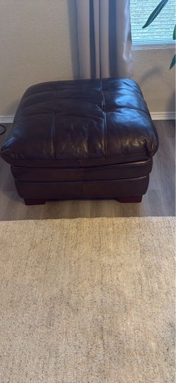 Dark brown large ottoman