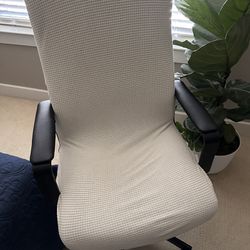 Rotatable Office Chair Cream 