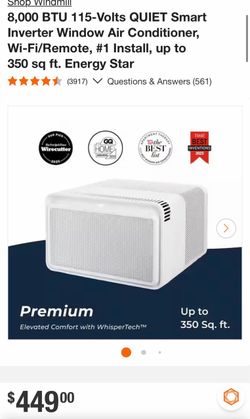 Windmill 8,000 BTU Smart Window Air Conditioner
