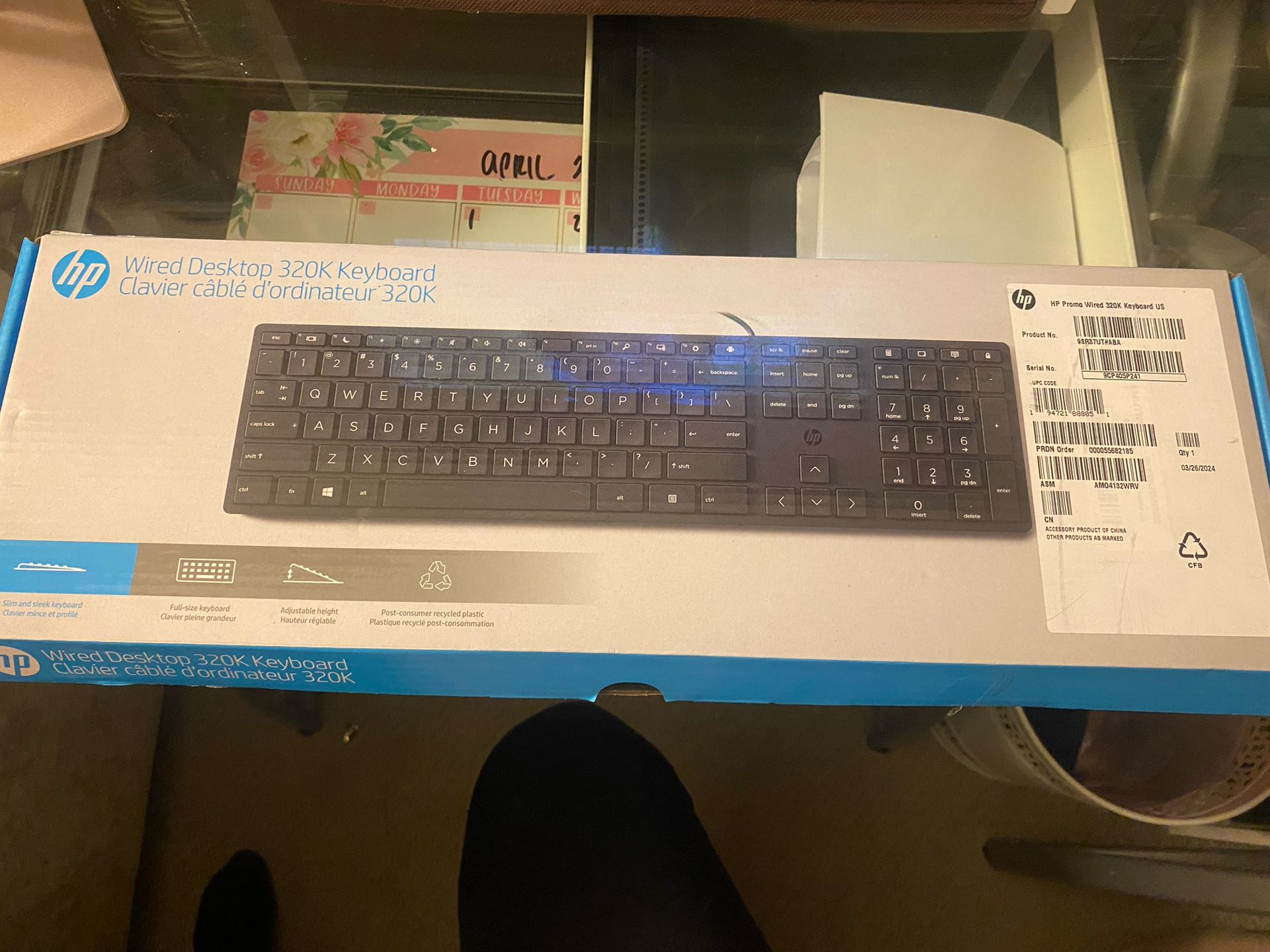 New HP Wired Keyboard