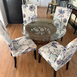 Beautiful Glass, Tommy Bahama Table With Four Matching Chairs