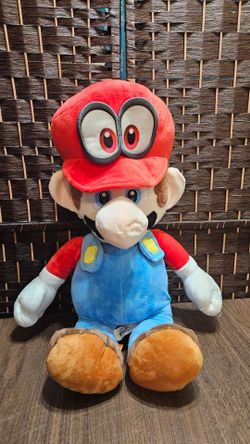 Rare Super Mario Odyssey Cappy Plush 2020 Good Stuff Nintendo Jumbo Hat Eyes 24"