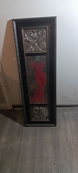 Red dress painting
