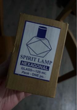 hexagonal 125 ml capacity glass lamp