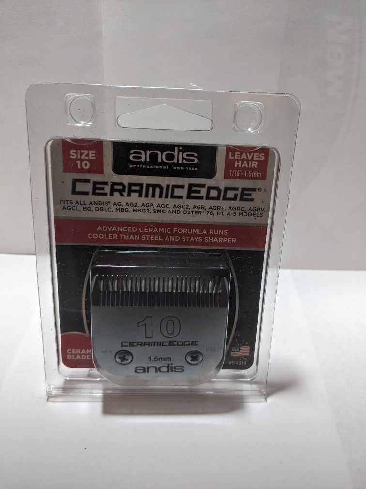 Andis Ceramic Edge Detachable Clipper Blade Size 10 #64315 - Brand New 