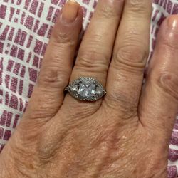 Beautiful Wedding /Engagement Rings Size 8... 14K Gold Plated With Cubic Zirconia 