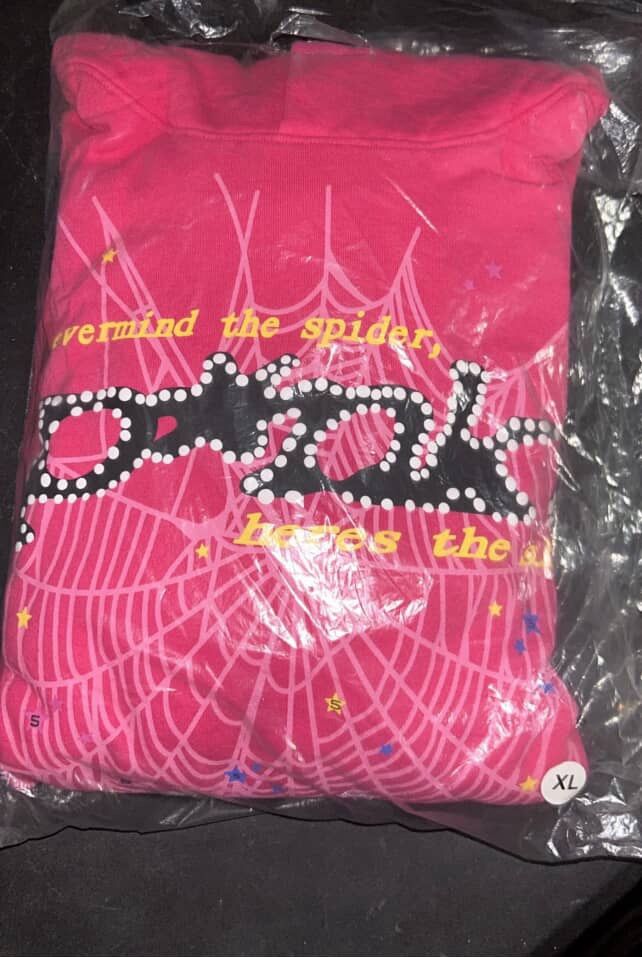 Pink Spider Hoodie Size Xl