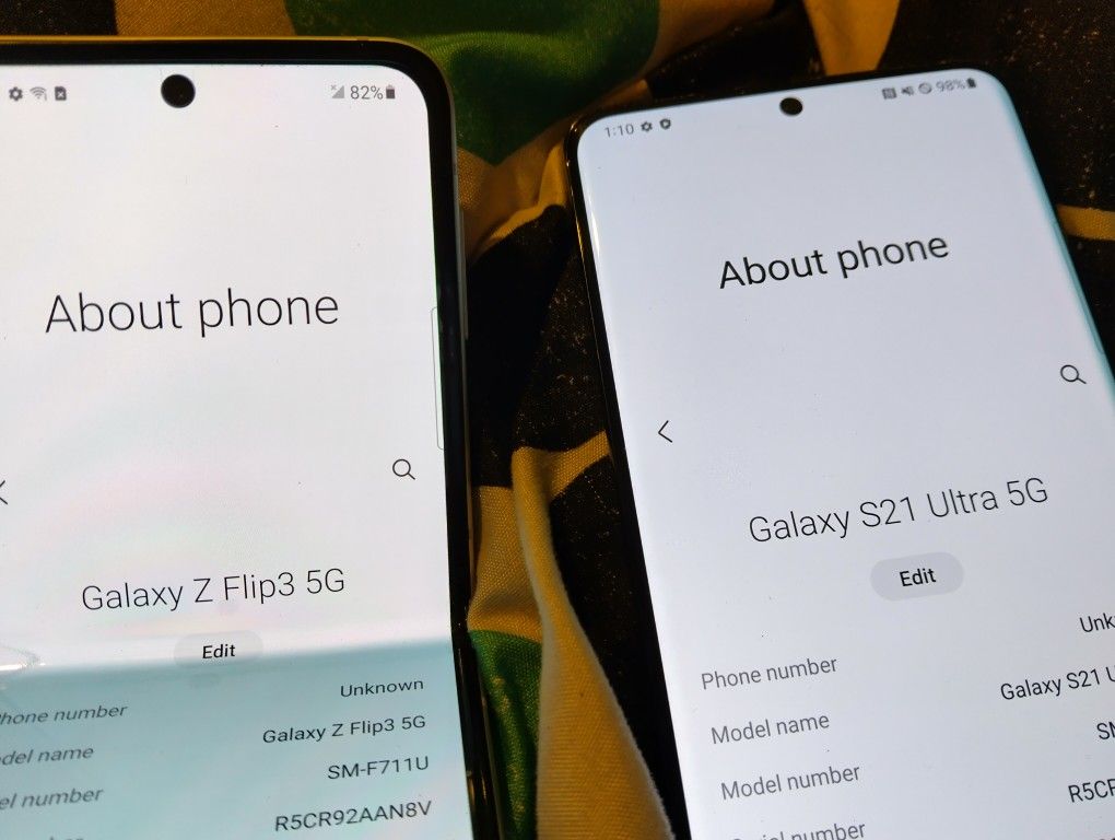 Samsung S21 Ultra And Z Flip 3