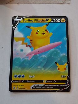 Pokémon TCG Surfing Pikachu V Celebrations 008/025 Holo Ultra Rare