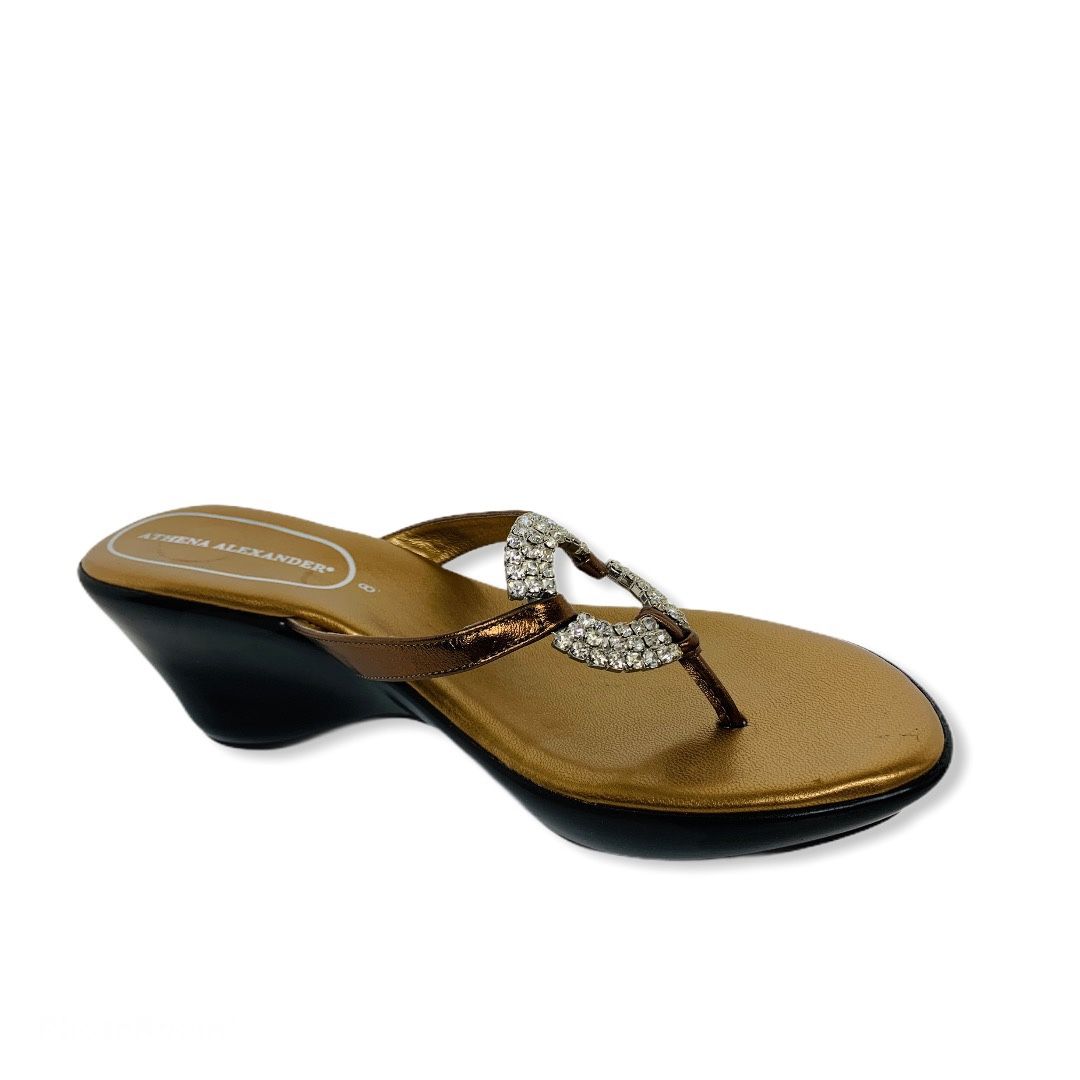 Athena Alexander Metallic Bronze Wedge Sandals