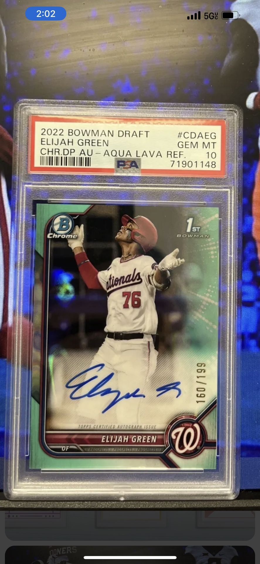 Psa 10 Elijah Green Auto