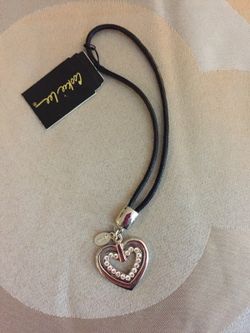 Cookie Lee genuine crystal HEART purse charm