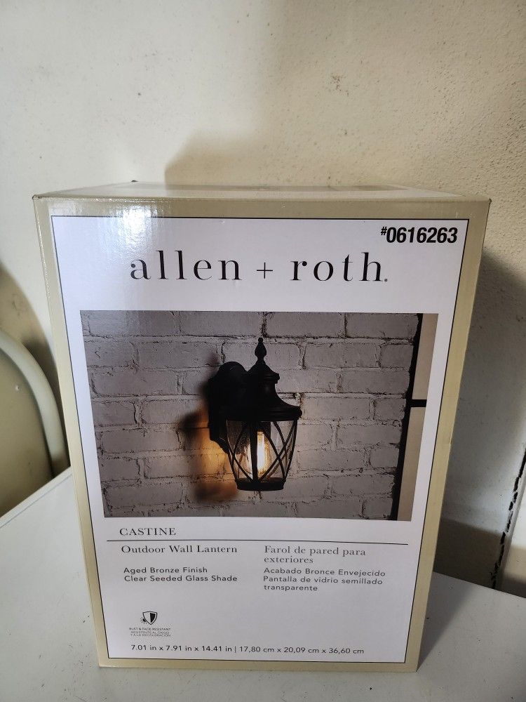 Allen + Roth Castine Outdoor Wall Light -BRAND NEW