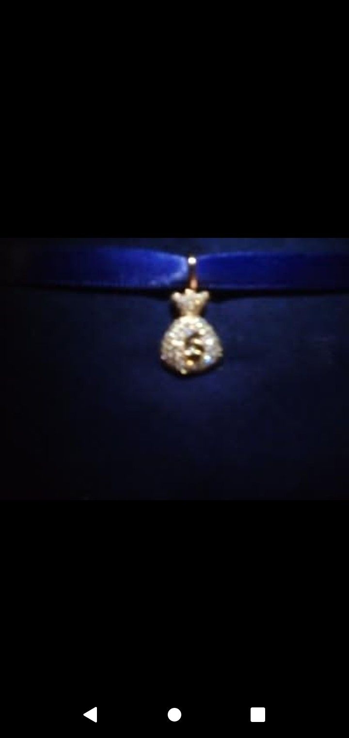 14 K  Gold Money Bag Pendant 