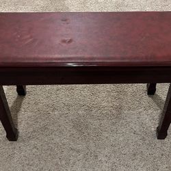 Leather Grand Duet Piano Bench in Mahogany