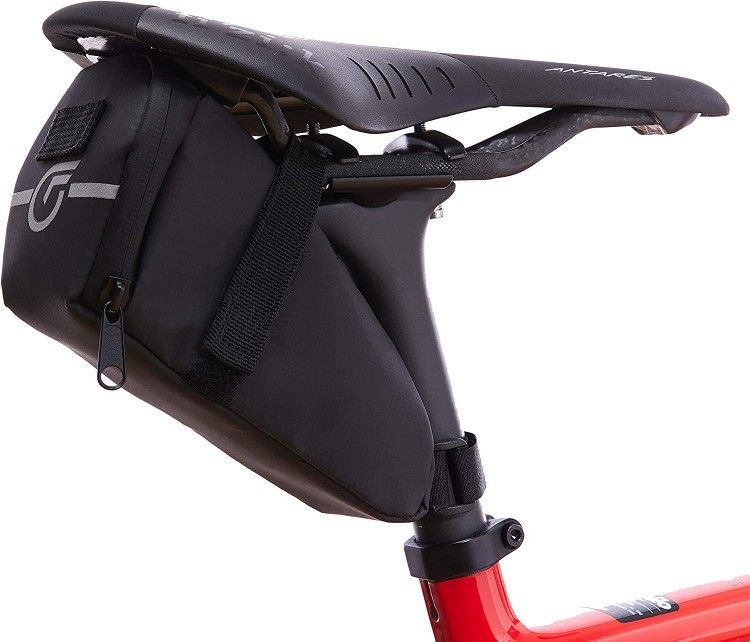 Cycle Factor Waterproof Bike Saddlebag Aerodynamic Bicycle Under Seat Pouch for Mountain, Beach or Road Bikes - Reflective Lining, Interior Mesh Bag