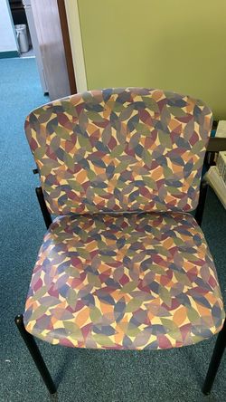 Upholstered Side Chair with Metal Frame
