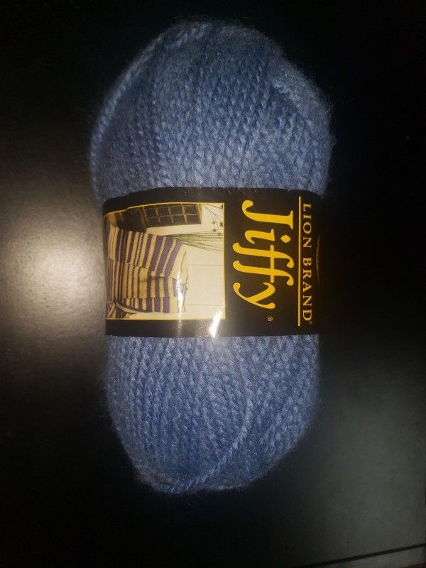Lion Brand JIFFY MOHAIR LOOK Yarn Heather Blue Color