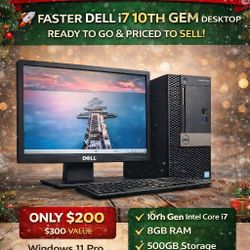 🎄
💻 
Dell OptiPlex 7080 Desktop + 19” Monitor
🔥 ONLY $170 🔥