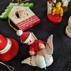 Wooden Christmas Ornaments Vintage Taiwan