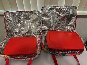Large Pyrex & Anchor Hocking Glass Food Storage, Pie Dishes & Portable Casserole Carrier Set