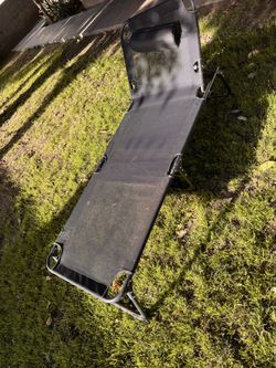 Sun Lounger Black With Pillow