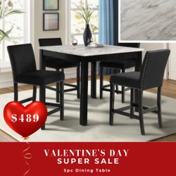 5 PC DINING TABLE SET 