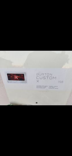 158 cm Burton custom X snowboard and bindings