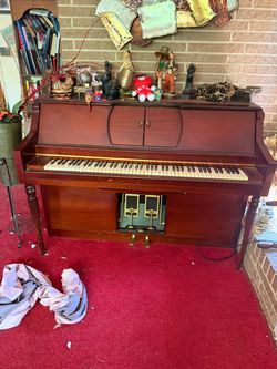 PIANO & bench 59"w x 8"deep x 47 1/2"tall bench; cross streets are Arapaho & Waterview