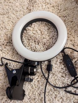 6.3" Selfie Ring Light With Clamp