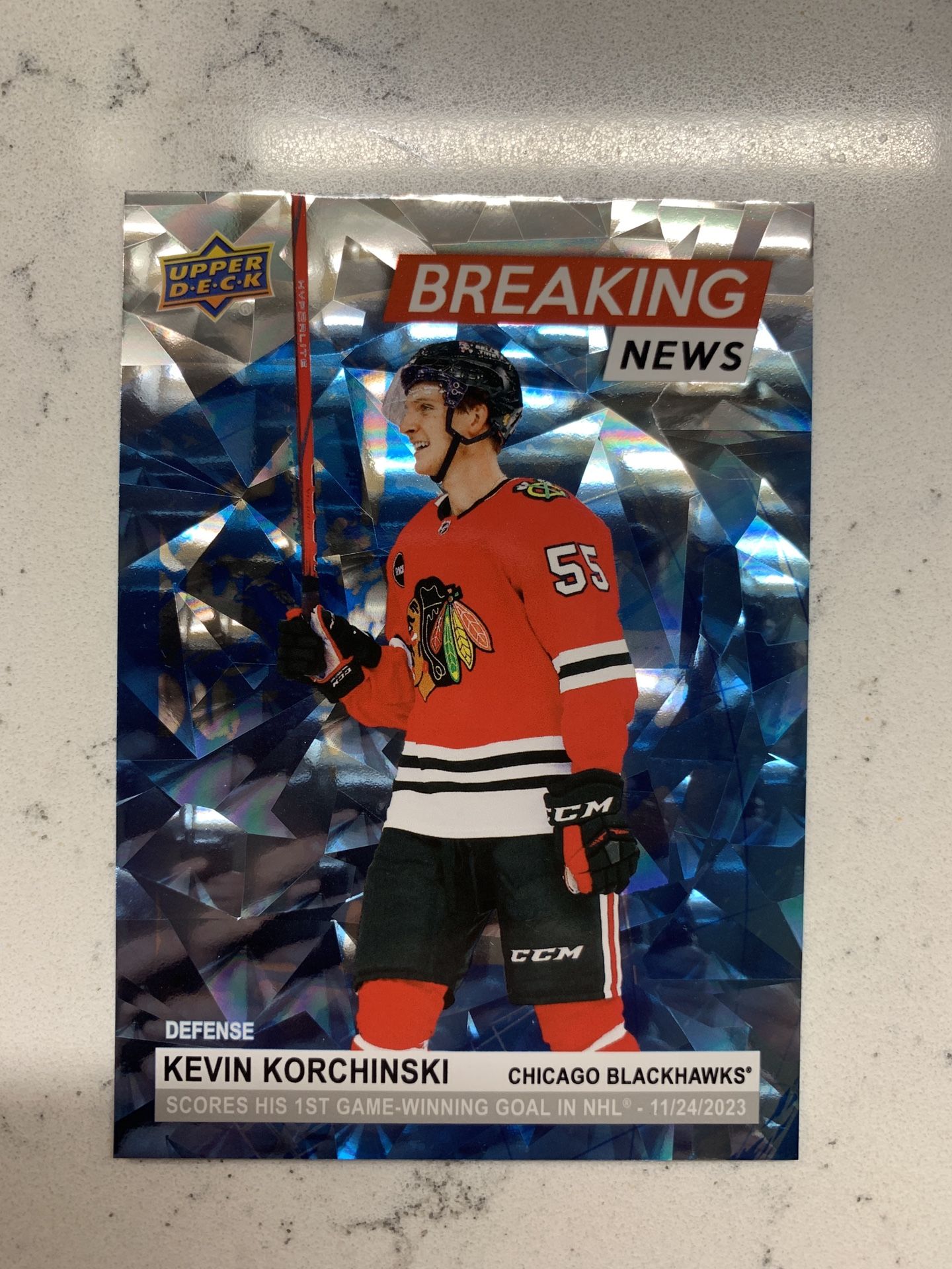 2024-25 Upper Deck Series 1 - Kevin Korchinski - Breaking News #BN-17 Blackhawks