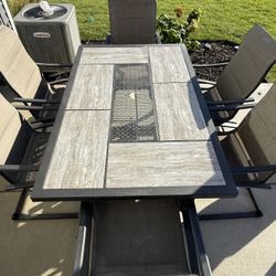 Patio Dining Table With 6 Chairs