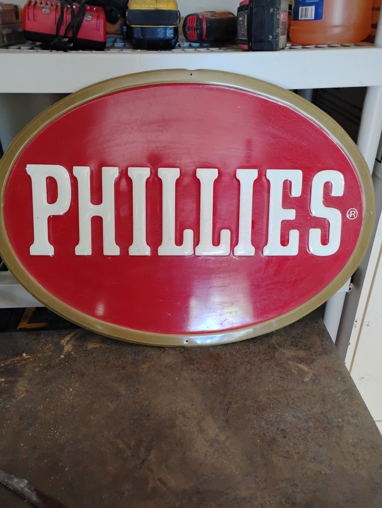 Phillies Sign 19" Tall By 27"  Wide