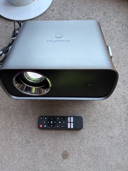 [4500 ANSI & Auto Focus]Light Grey Smart Mini Projector with WiFi and Bluetooth, XuanPad 4K Support Movie Projector, Portable Native 1080P Outdoor Pro