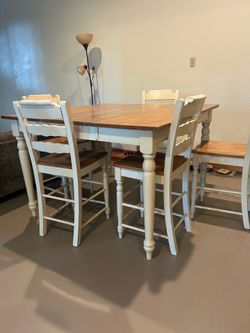 White wooden dining table