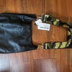 NWT Ah•dorned Black Vegan Leather Tote Bag