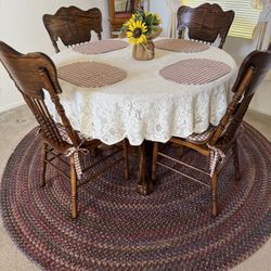 Claw Foot Round Oak Dining Table