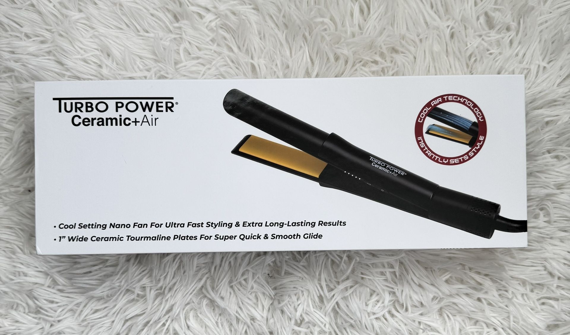 Turbo Ceramic Flat Iron, 1 inch , 430 f, Brand New $160