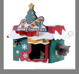 Christmas Cat House factory sealed