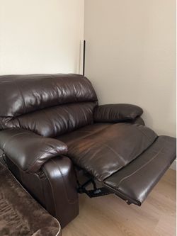 Leather recliner chair