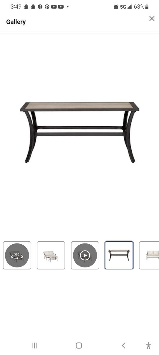 Patio Conversation Chair Table Cushion...new Lawn & Garden