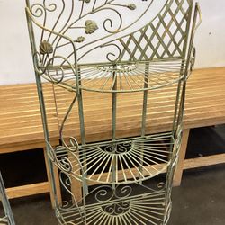 Vintage Green Metal Plant Stand -Two Available $40 Each