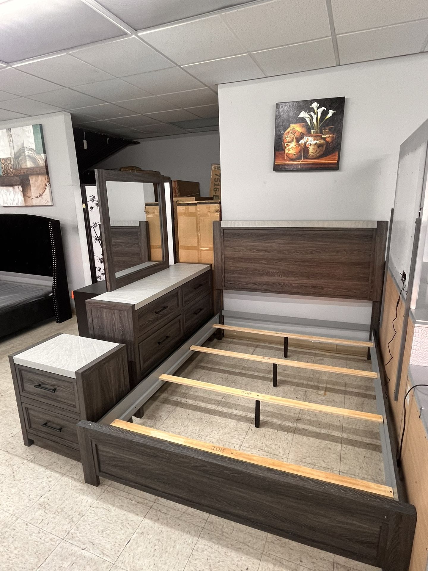4 Pcs Queen Bedroom Set King Also Available