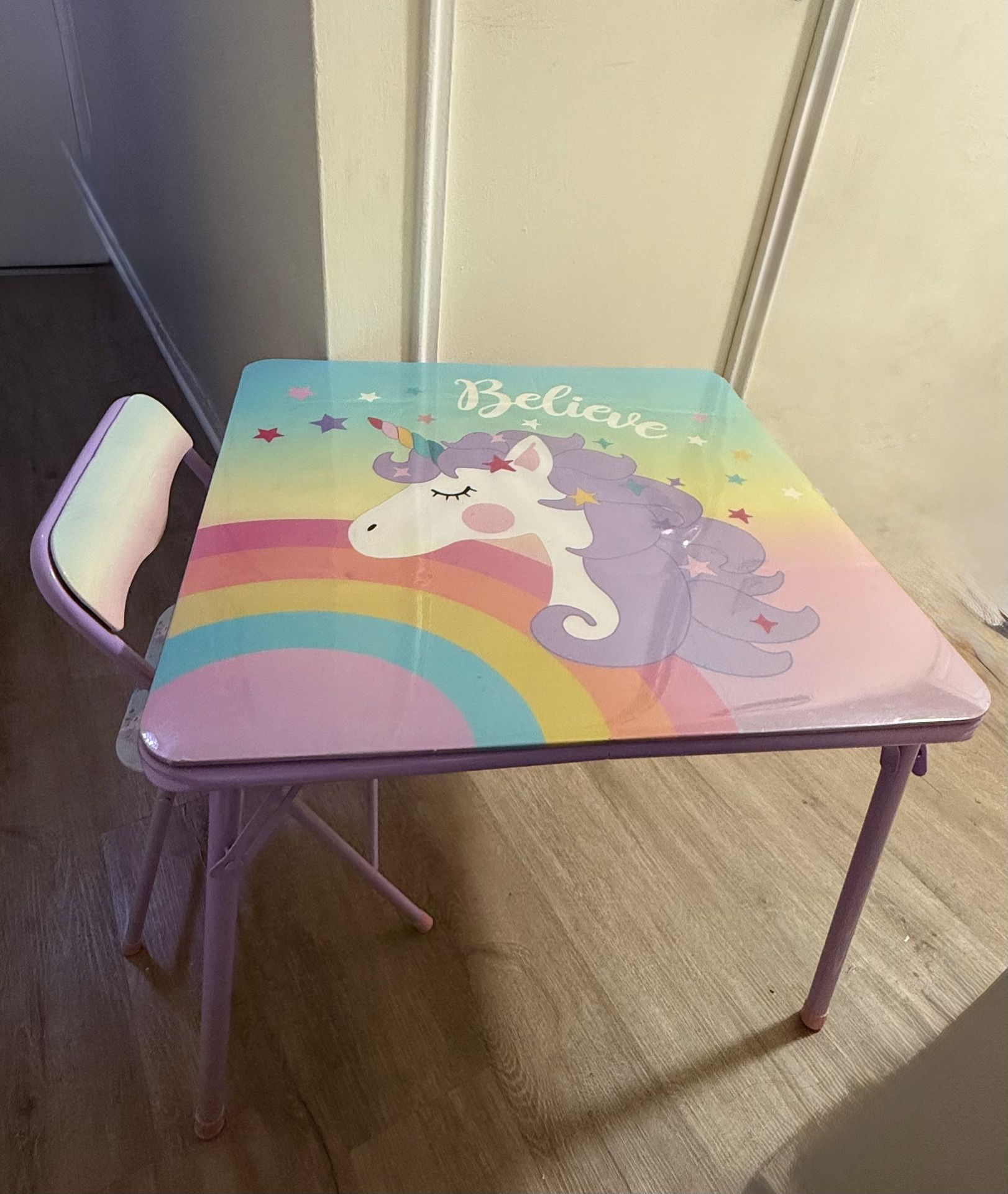 Unicorn Table And Chair