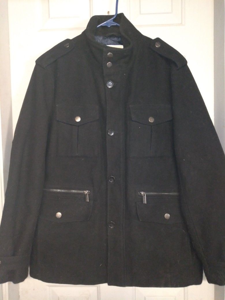 Mens Michael Kors Wool Coat Size Large