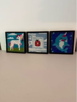 Small framed needlepoint art